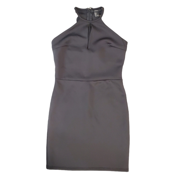 Forever 21 Dress Womens Size Small Black Keyhole Front Halter Neck Bodycon Dress - Picture 9 of 13